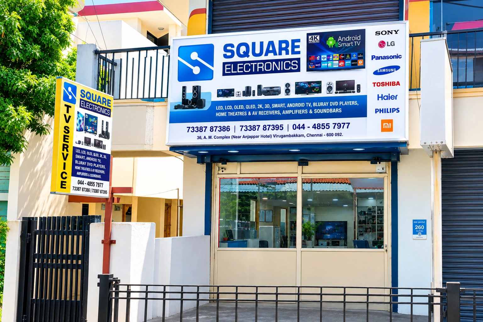 Square Electronics Shop Exterior Chennai
