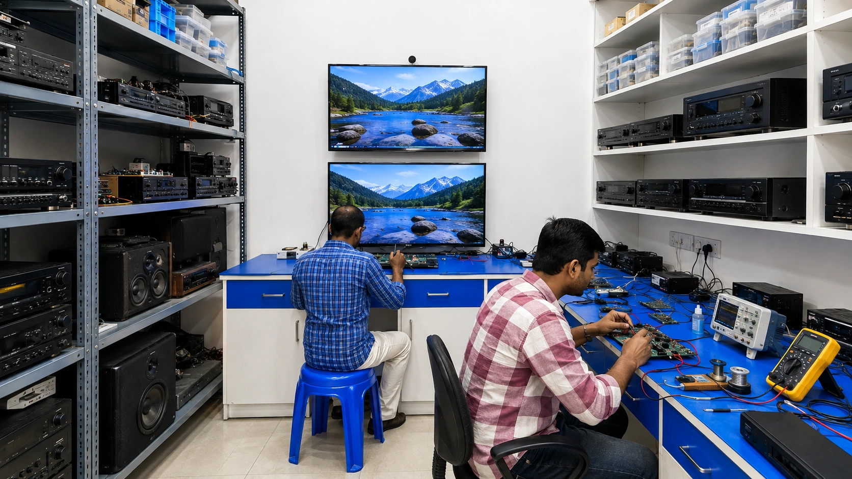 Square Electronics Workshop Interior Virugambakkam